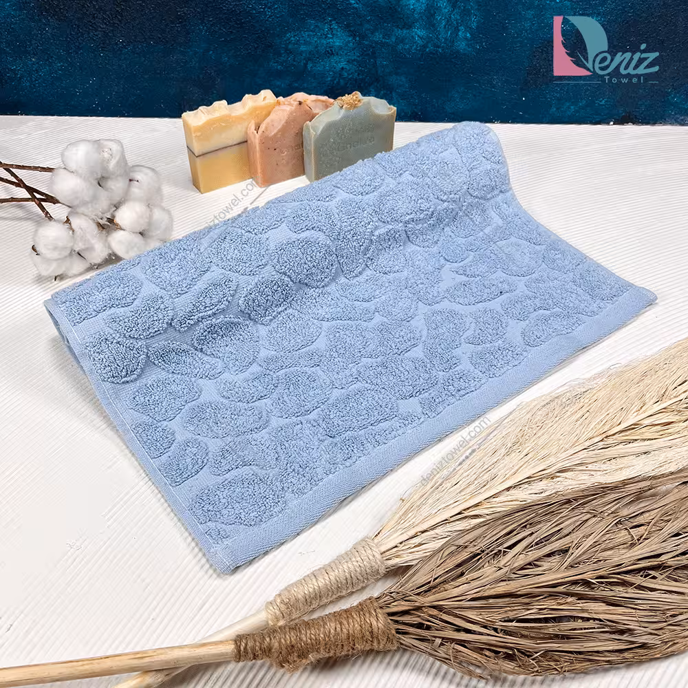 حوله دستی طرح راک رنگ آبی آسمانی