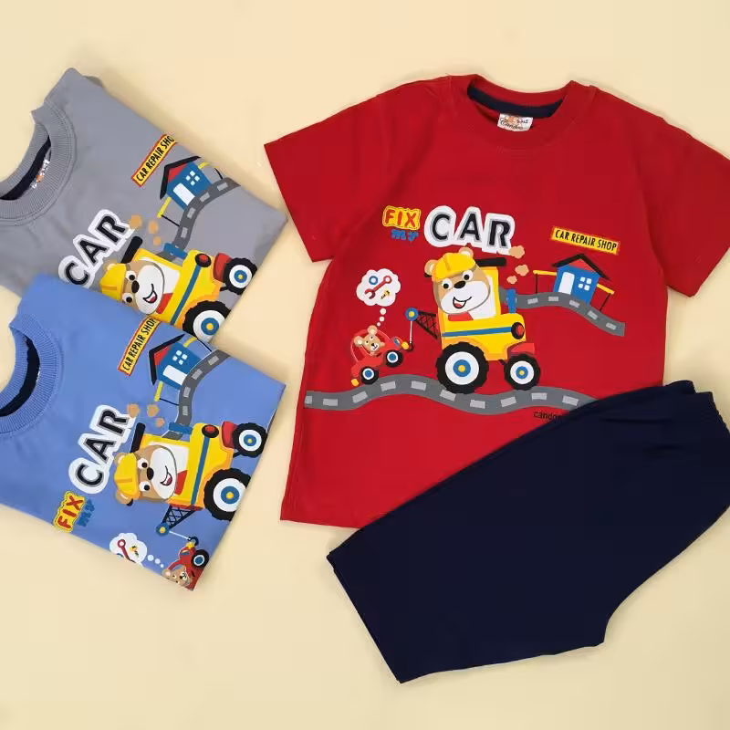 ست تیشرت شلوارک طرح تعمیرگاه سایز 40 تا 55