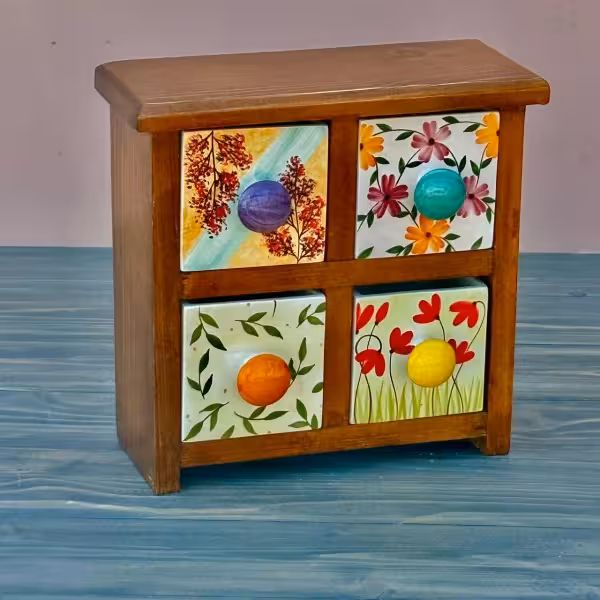 دراور رومیزی با چهار کشو طرح چهار