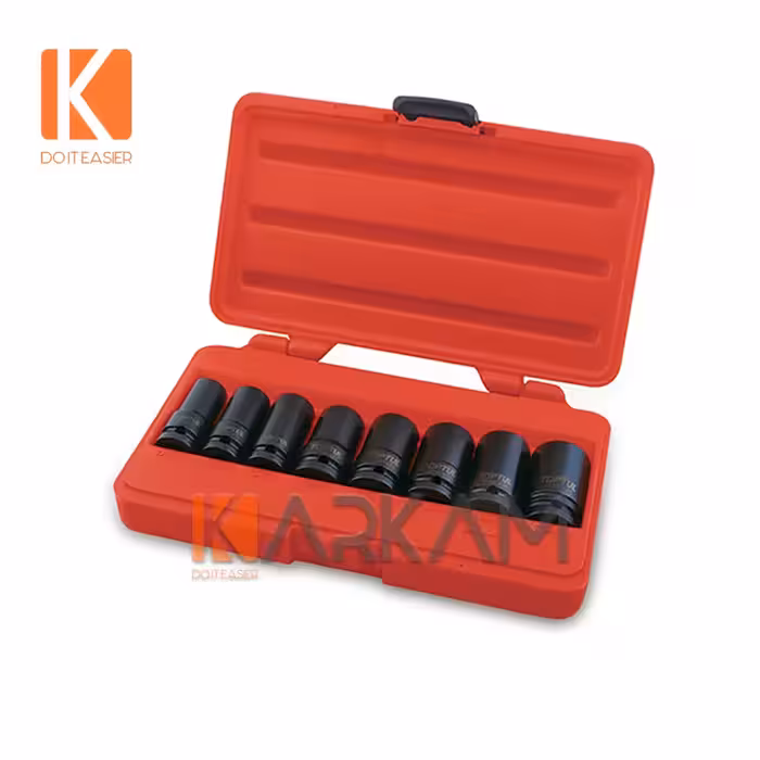 کیت بکس پیچ بازکن چرخ قفل دار 8 عددی JGAIO0802 تاپ تول