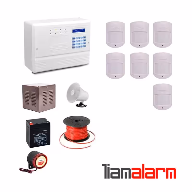 پکیج دزدگیر اماکن با سیم مدل فایروال سیم کارتی و تلفنی F10H67