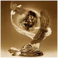 تندیس مدل دلهای بهم پیوسته کد 30034