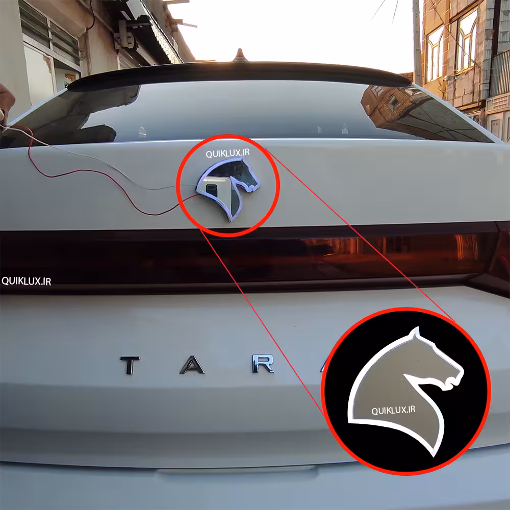 آرم نورانی اسب ایرانخودرو  سایز 6cm  – سفید