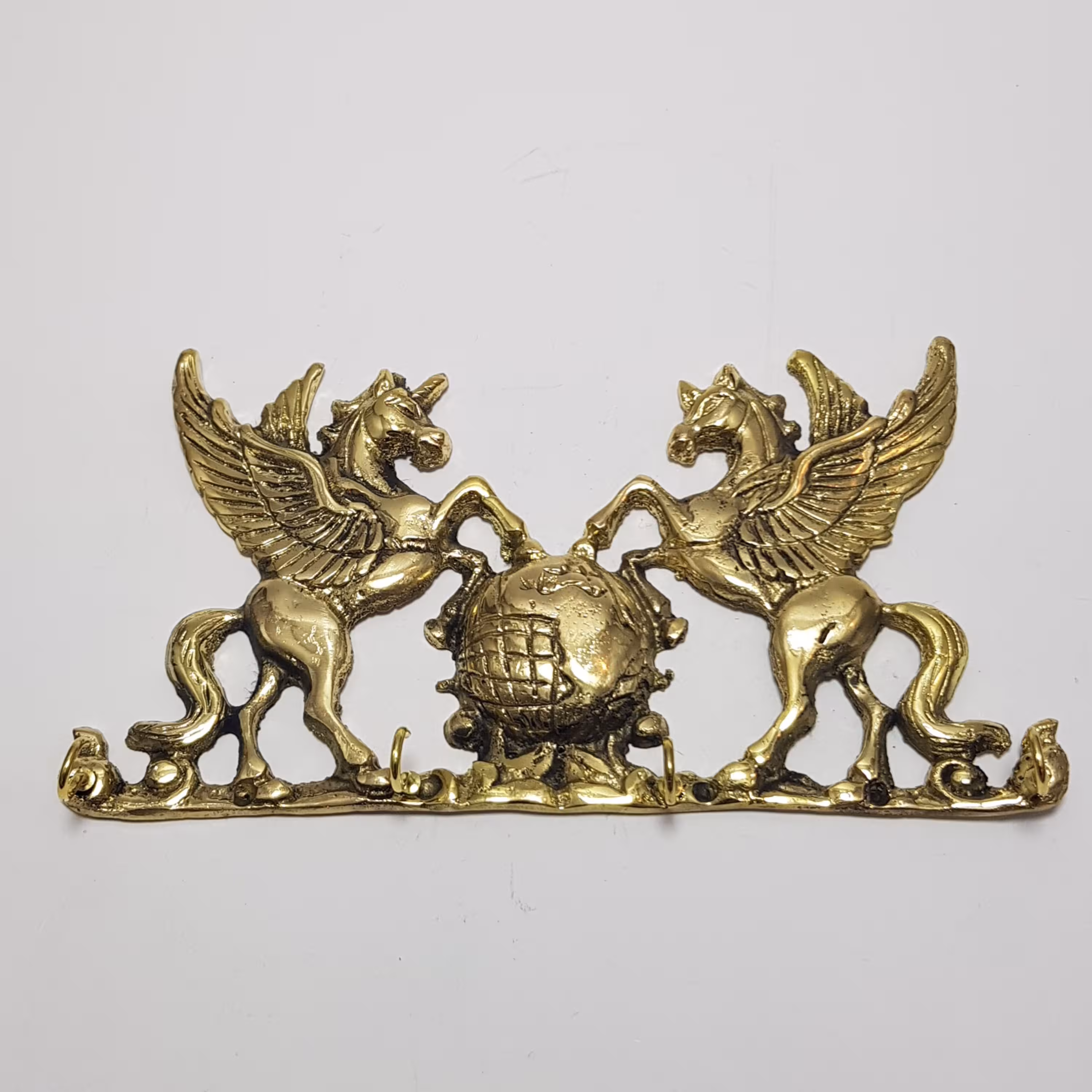 جاکلیدی برنجی2 اسب بالدار تک شاخ  4 حلقه