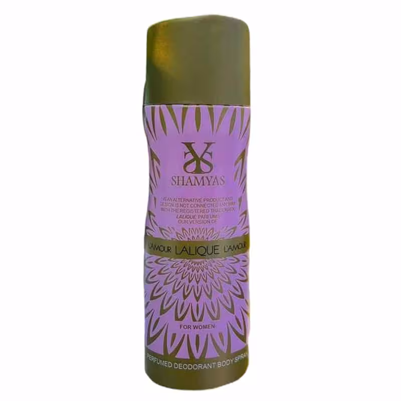 اسپری بدن زنانه رایحه لالیک لامو 200 میل شمیاس LALIQUE LAMOUR