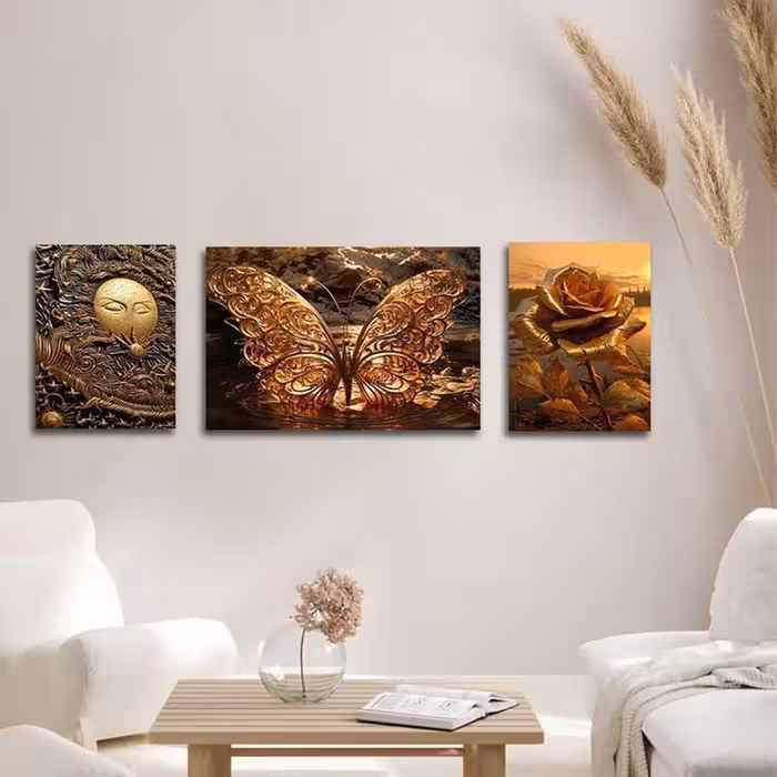 تابلو شاسی 2 تکه طرح مدرن نیم دایره چهره کد 22899