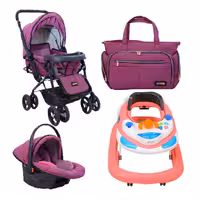 سرویس کالسکه ورسا 4تکه جنس پارچه کجرا درجه یک کالسکه  قابل استفاده تا4سال 