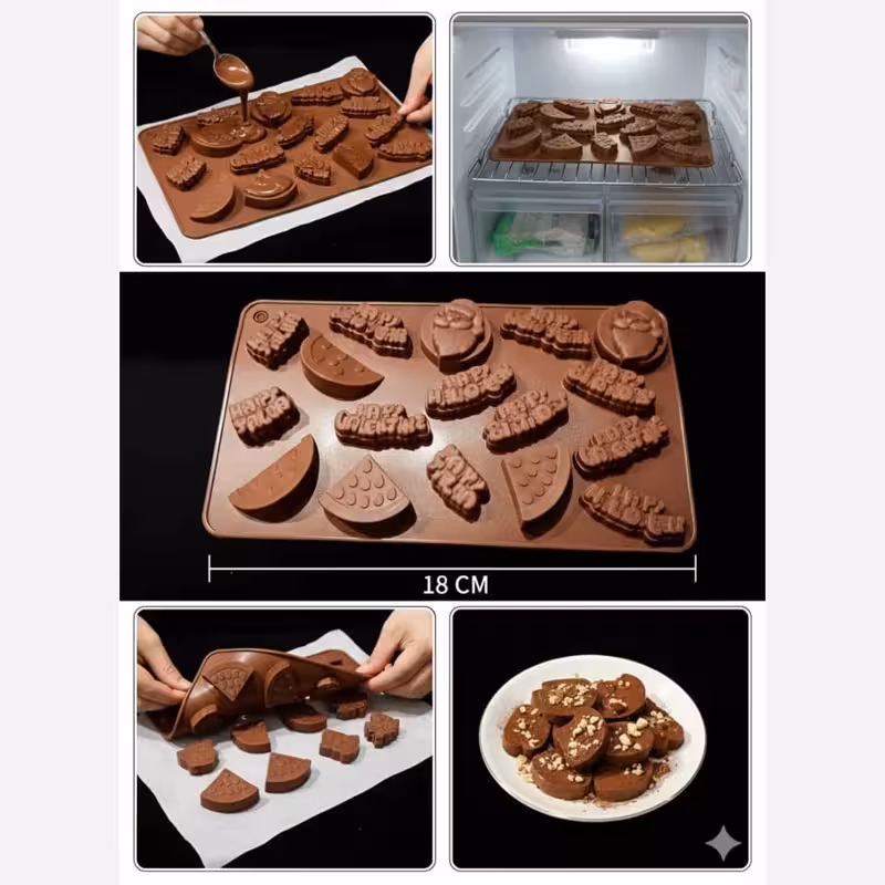 قالب سیلیکونی شکلات (هپی)