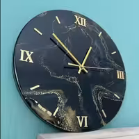 ساعت رزینی ساعت دیواری رزینی ساعت ماربل قطر50