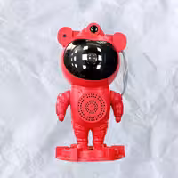 چراغ خواب و پروژکتور کهکشانی اسپیکردار فضانورد طرح ایستاده با ریموت کنترل (قرمز رنگ)