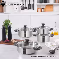 سرویس قابلمه استیل 8 پارچه کاراجا Buca