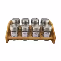 ادویه 8 عددی استیل و چوب مدل 243959