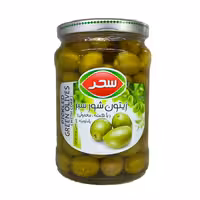 زیتون شور سبز با هسته معمولی سحر 640 گرمی
