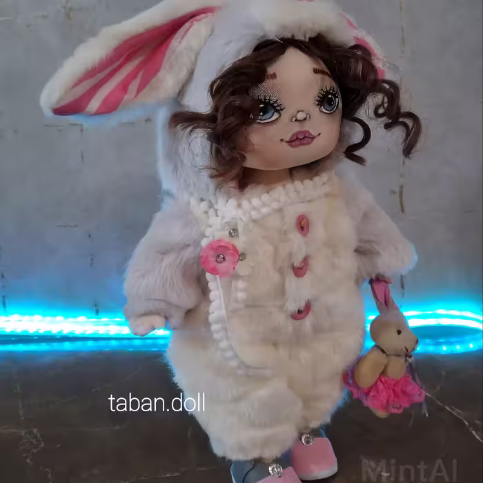 عروسک روسی طراحی چهره  خرگوشی 
