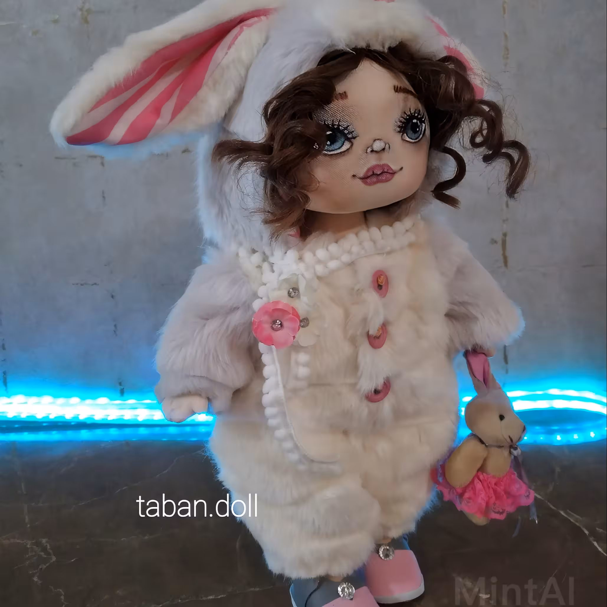 عروسک روسی طراحی چهره  خرگوشی 