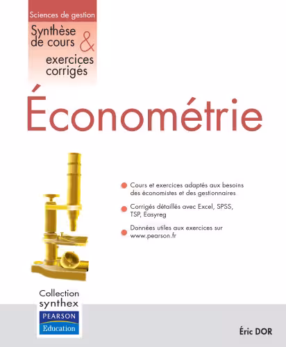خرید و دانلود نسخه کامل کتاب Econométrie appliquée : Synthèse de cours et exercices corrigés
