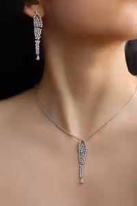 نیمست نقره  ایتالیایی جواهری کد 00531