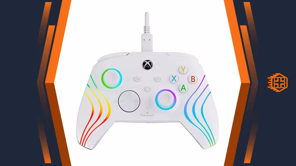کنترلر با سیم PDP Afterglow Wave مخصوص Xbox – سفید