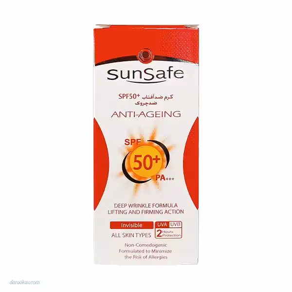 کرم ضد آفتاب و ضد چروک سان سیف SPF50 حجم 50 میلی لیتر