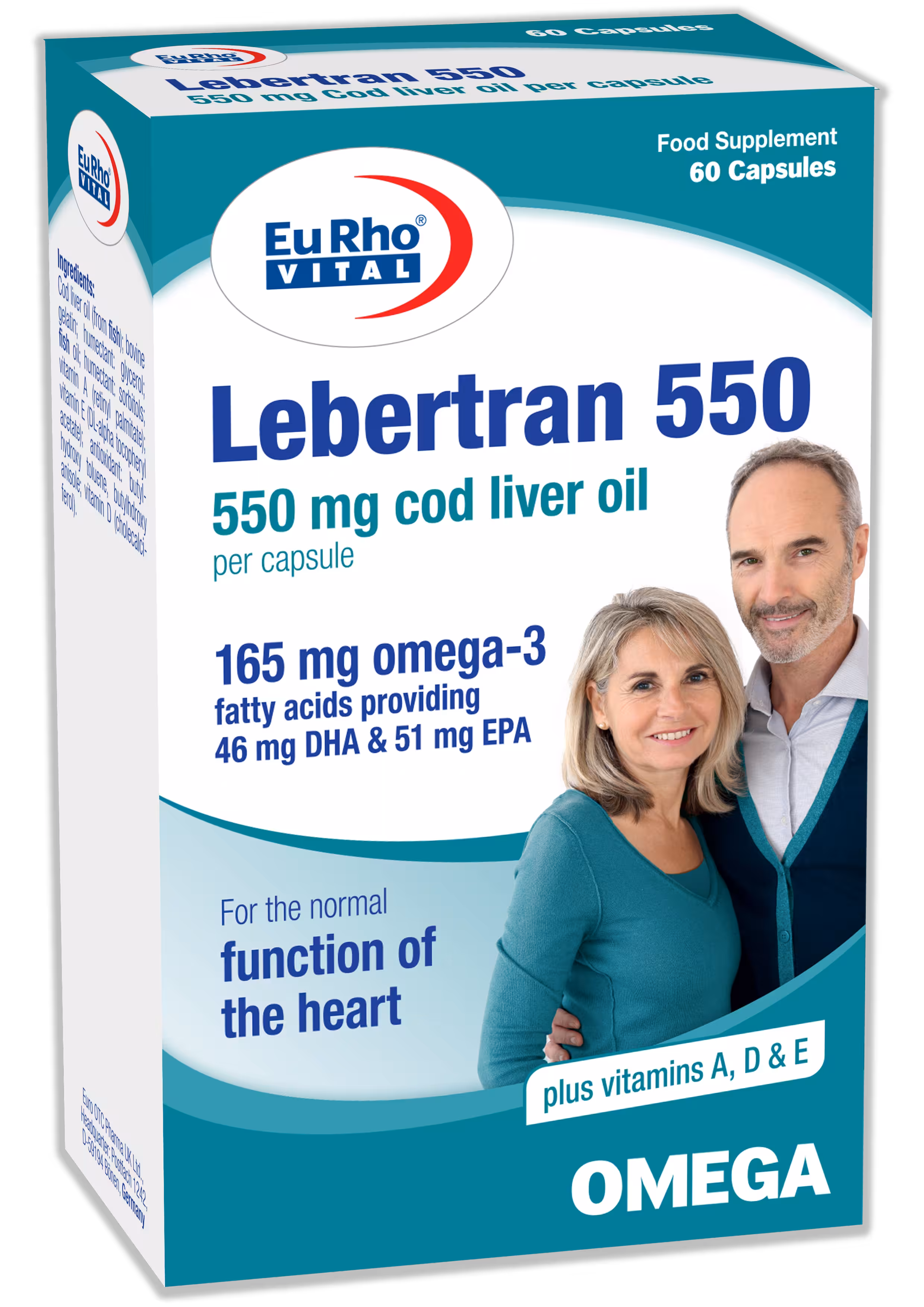 کپسول لبرترن 550 یوروویتال 60 عددی