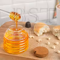 ظرف عسل در چوبی