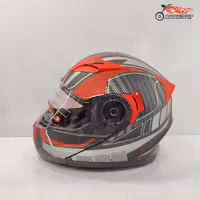 کلاه کاسکت فک متحرک ردلاین کد 937 مشکی قرمز