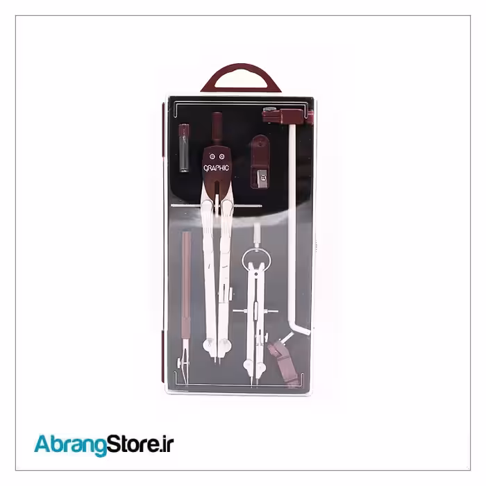 ست پرگار مهندسی دو عددی پیچ وسط ترلینگ دار گرافیک 130