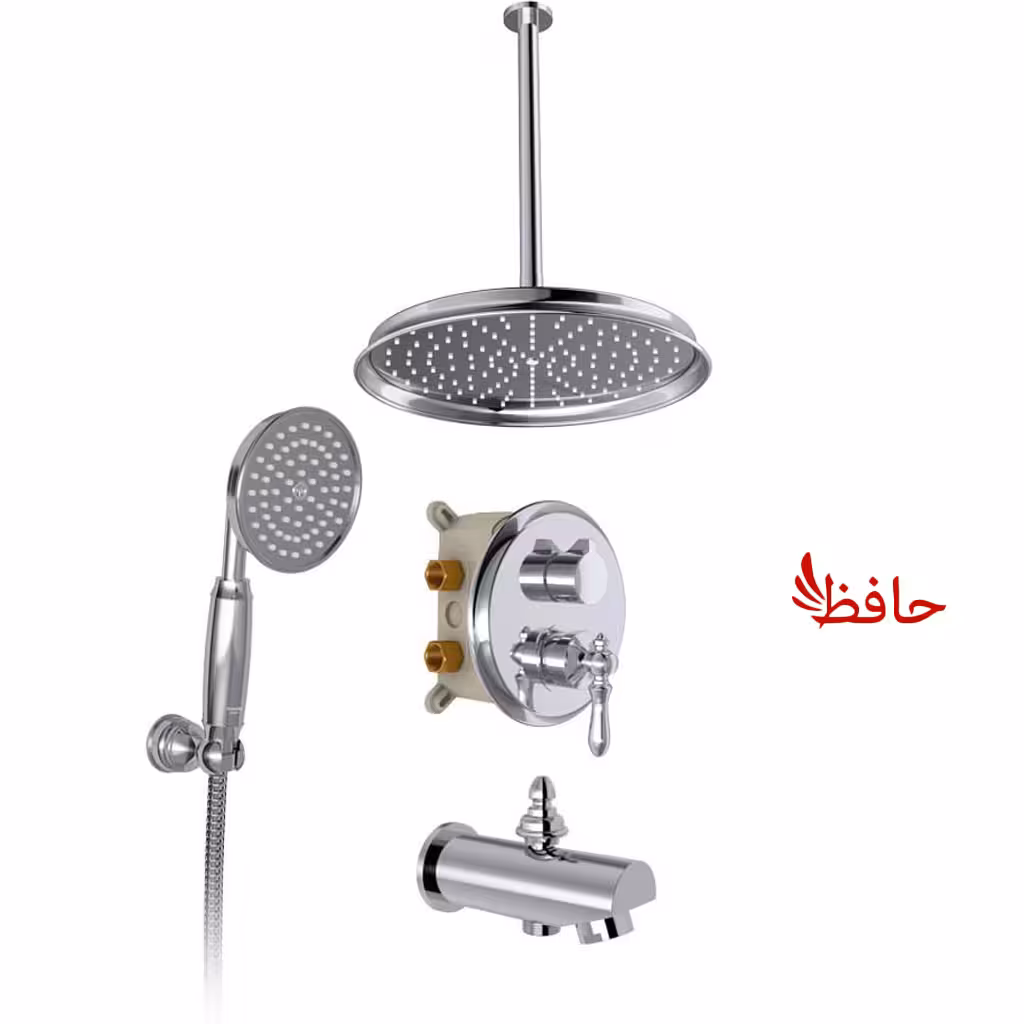 شیر حمام توکار شودر مدل زیگموند کروم تیپ 4 BRASS