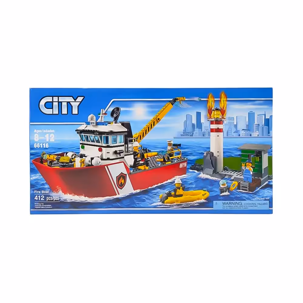 لگو کشتی آتشنشانی 412 قطعه برند سیتی کد NO.66116