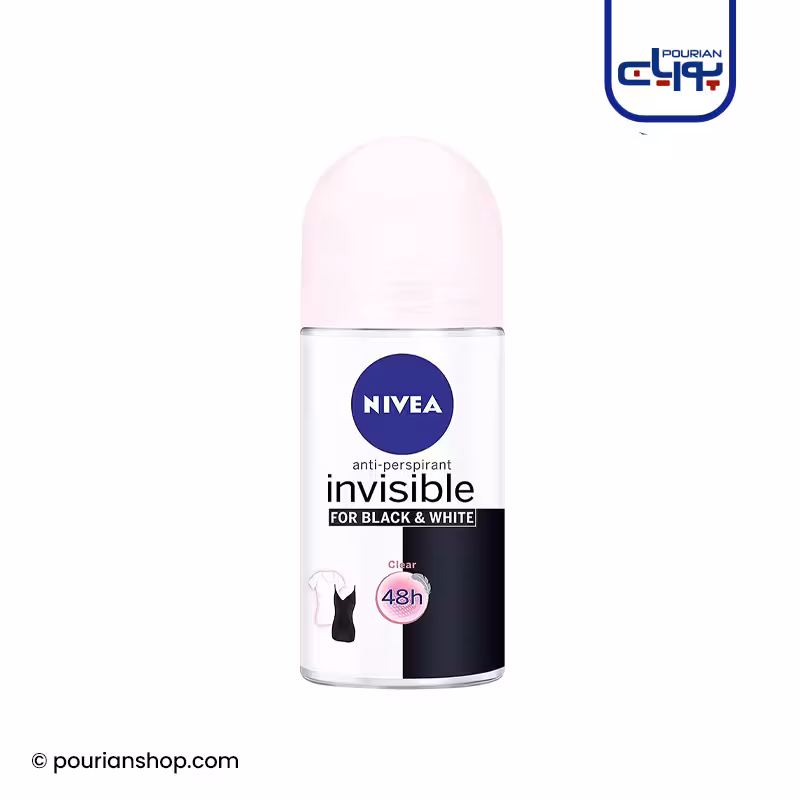 مام رول ضد تعریق نیوا بلک اند وایت کلیر 50میل _ Nivea Invisible Original clear