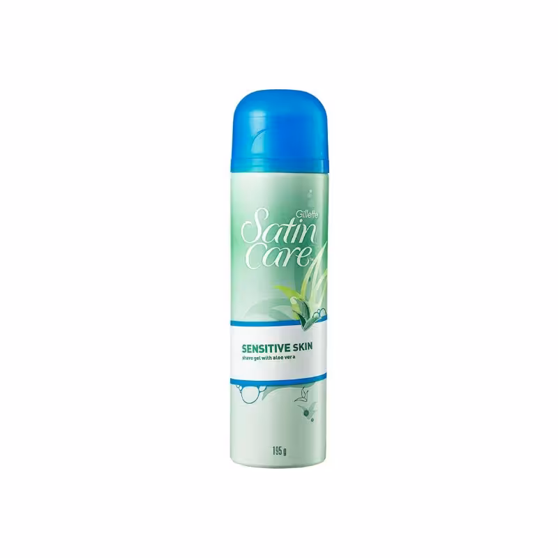 ژل اصلاح ژیلت ونوس مدل Satin Care مخصوص پوستهای حساس 195 گرم