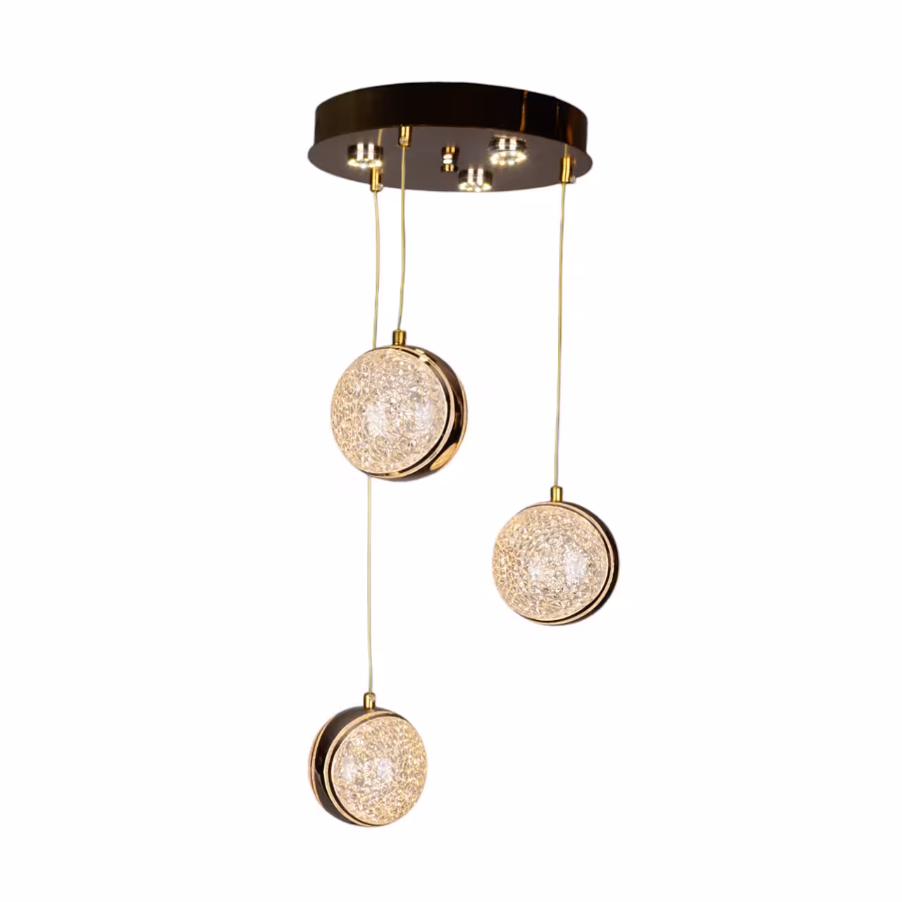 لوستر سه شعله چشمه نور کد N2432/3GO