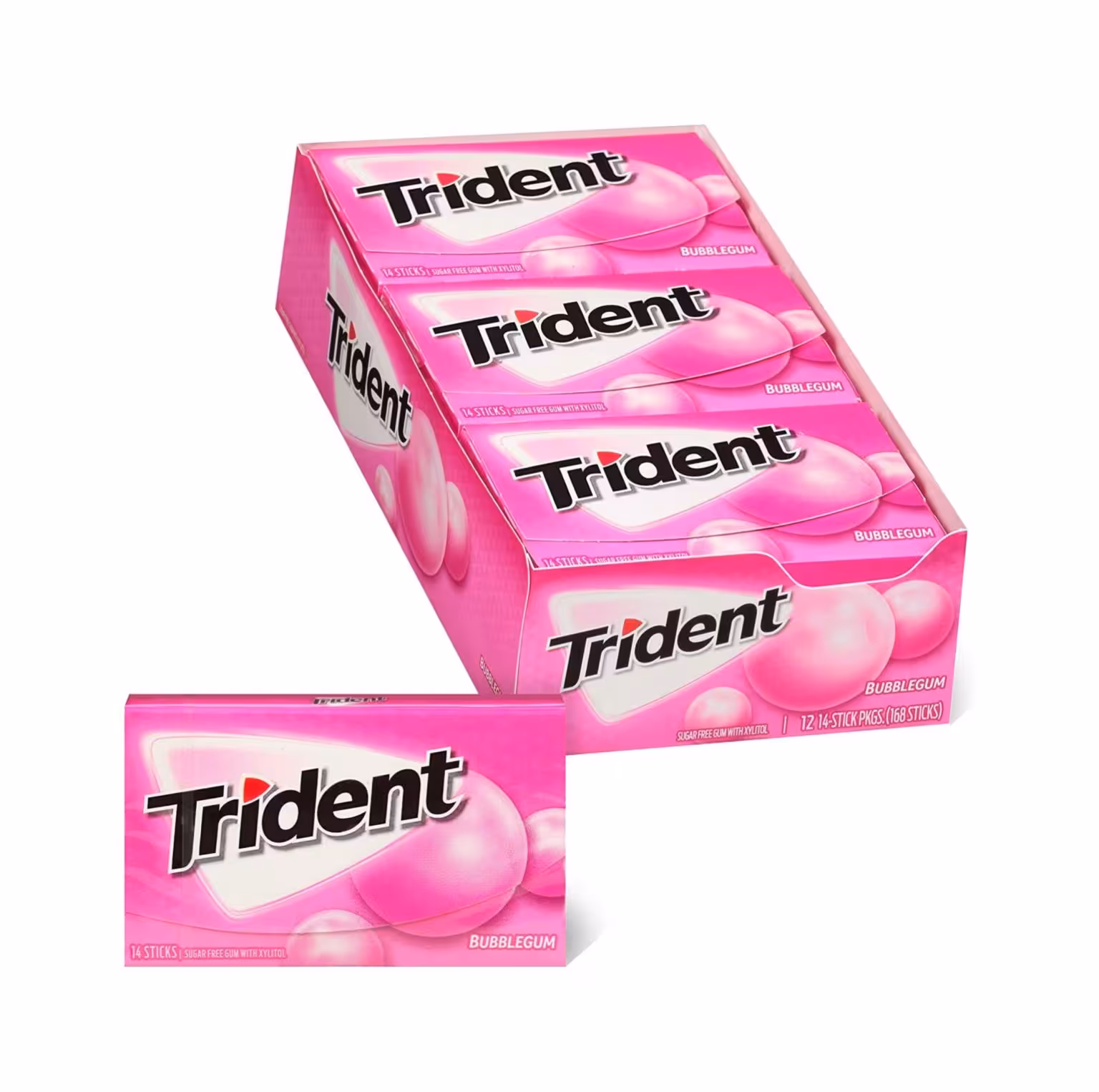 ادامس تریدنت بادکنکی بسته 12 عددی trident
