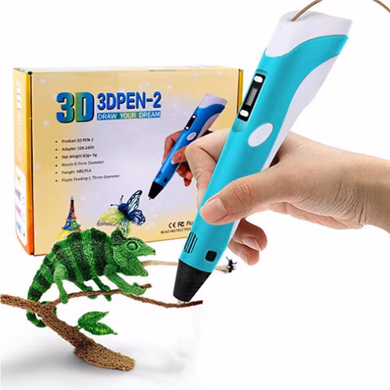 قلم سه بعدی 3DPEN 2 مدل با کیفیت (12 ولتی به همراه آداپتور)