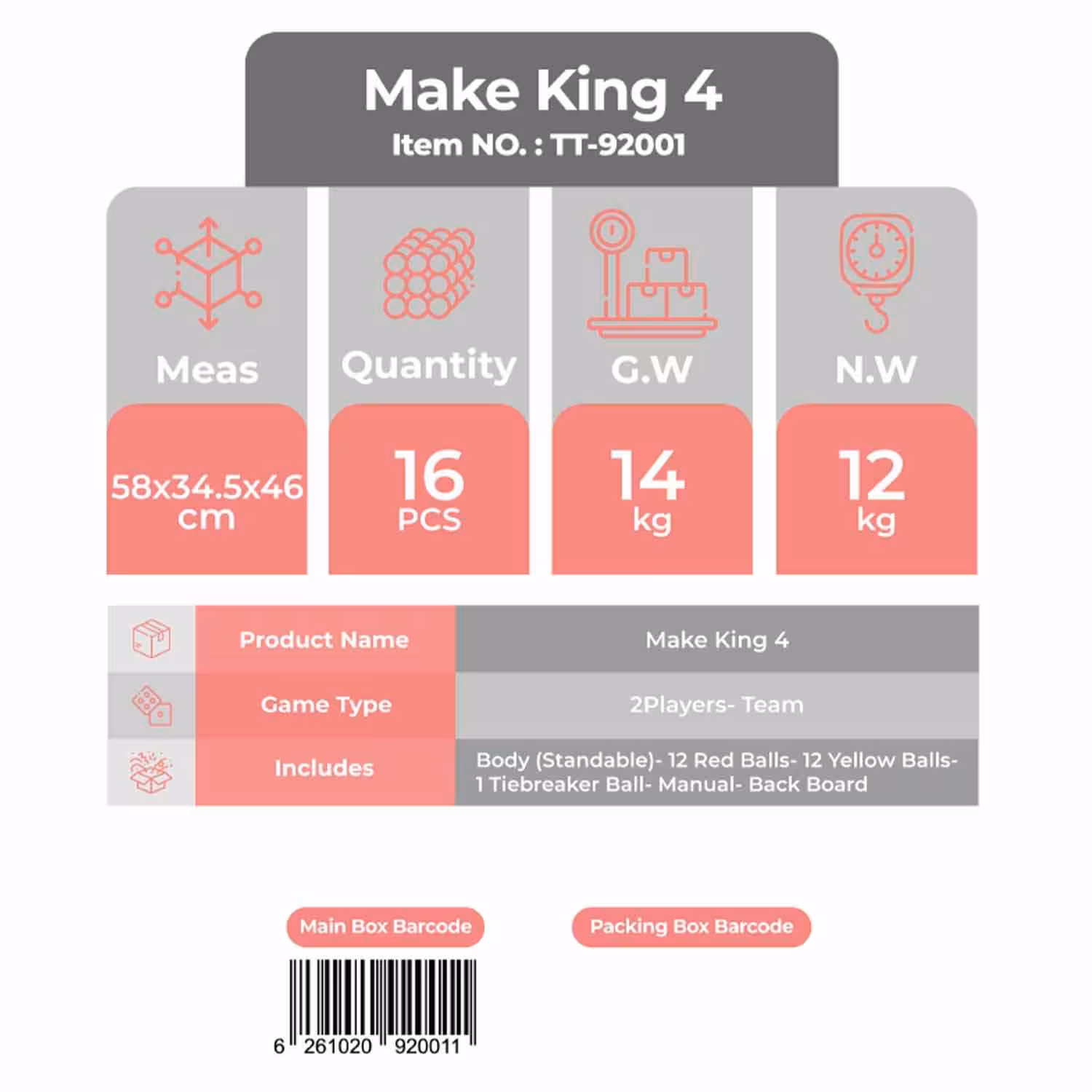 make king4 تیریتی تویز کد92001
