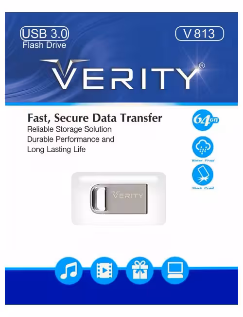 فلش مموری فلزی وریتی مدل V813 USB3 ظرفیت 64 گیگابایت
