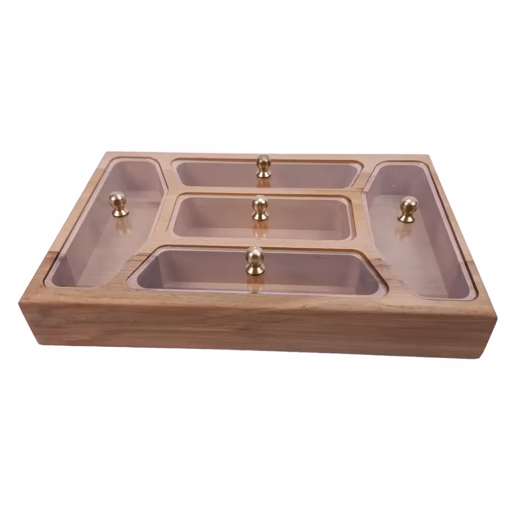 جعبه پذیرایی مستطیل درب پلکسی کد WD5894