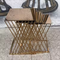 میز عسلی و جلو مبلی مدل ایکس لوله ای(آبکاری درجه 1 فورتیک)(ارسال با باربری و به صورت پس کرایه)