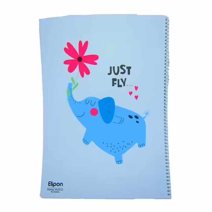 دفتر40برگ نقاشی سیمی فیلی الیپون کد253کارتن52عددی
