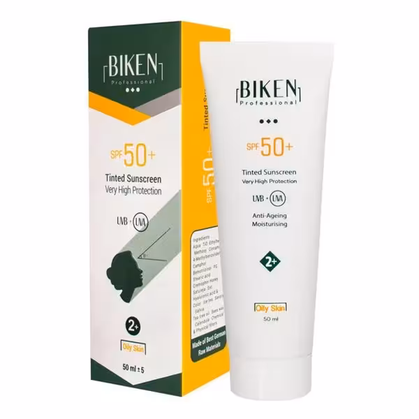 کرم ضدآفتاب  SPF50 پوست چرب کد 2  بیکن 50 میلی‌لیتر Biken