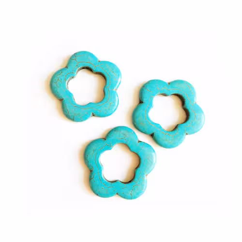 سنگ فیروزه طرح گل 3/5 cm بسته 12 عددی