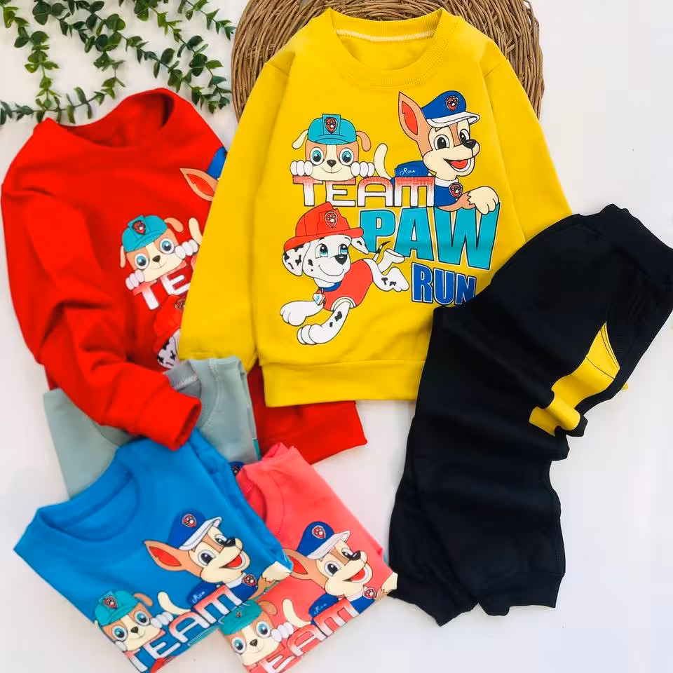 بلوز شلوار بچه گانه  لباس ست بچه گانه  بلوز شلوار اسپرت بچه گانه ارسال رایگان 