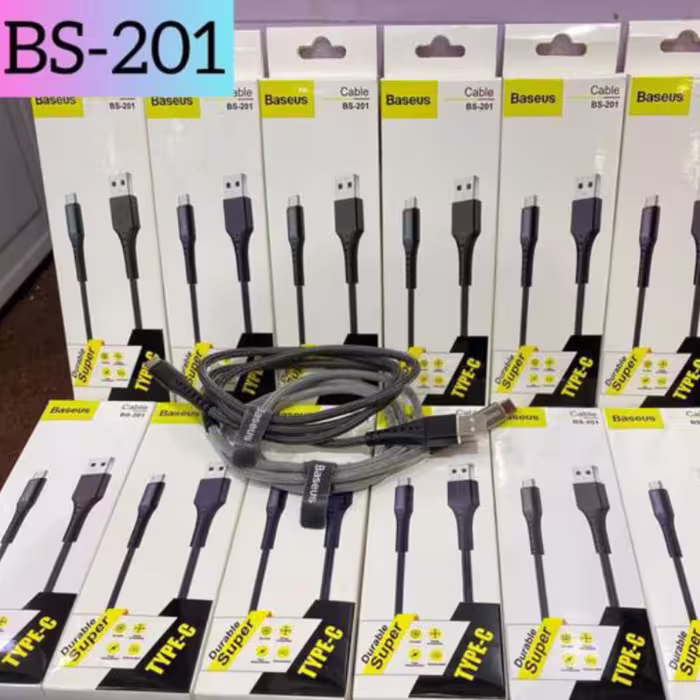 کابل شارژ ضد برش تایپ سی برند بیسئوس baseus مدل Bs201 کیفیت عالی