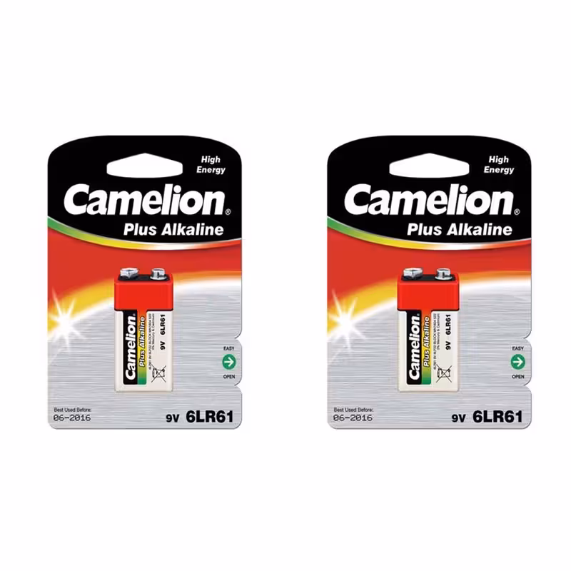 باتری کتابی کملیون مدل Plus Alkaline 6LR61 بسته 2 عددی