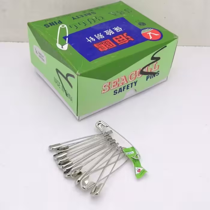 سنجاق قفلی بزرگ ( سایز 4) (36 بسته ی 12 عددی)(432 عددی)(عمده)