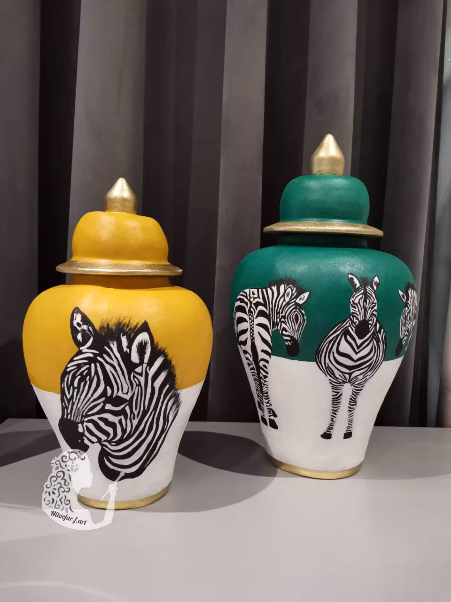 جینجرجار نقاشی شده طرح گوره خر کد 221