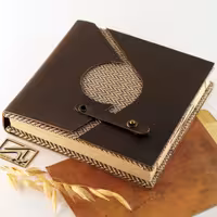 دفتر دستساز نیهان دایره قهوه ای تیره ED Concept Store Handmade notebook Covert dark brown Circle