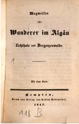 خرید و دانلود نسخه کامل کتاب Wegweiser für Wanderer im Algäu [Allgäu] , Lechthale [Lechtal] und Bregenzerwalde