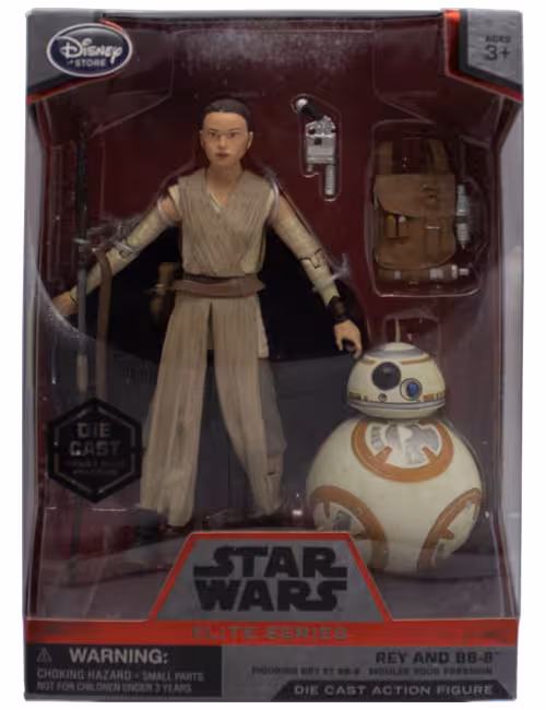 اکشن فیگور اورجینال جنگ ستارگان Rey و BB-8 برند Disney Store
