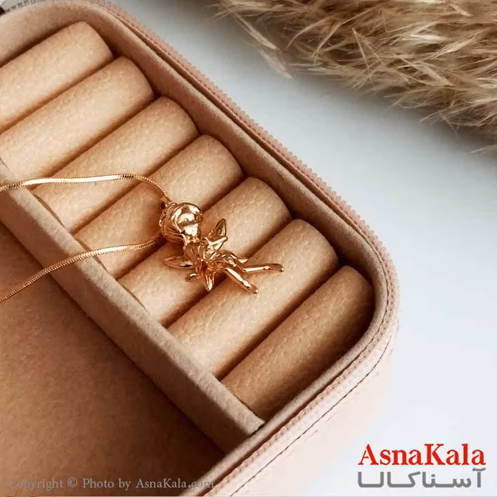 گردنبند ژوپینگ اصل زنانه مدل دختر بالدار رنگ طلایی کد GNB16530W